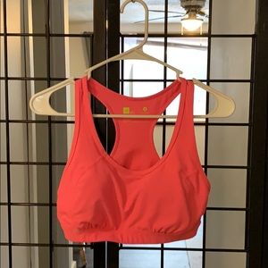 Pink sports bra